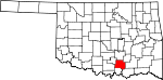 State map highlighting Johnston County