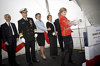 Christening of USS Dewey